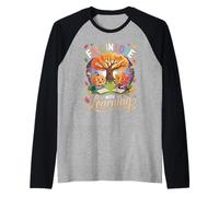 Innamorarsi di Imparare Autunno Zucca Insegnante Bambini Maglia con Maniche Raglan