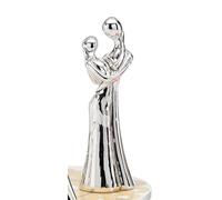 Innamorati braccio sul collo Statuetta In Resina argento Piccoli h 14 cm colore argento argento