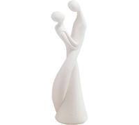 Innamorati treccia Statuetta In Resina Bianco Luna Medio h 21 cm colore bianco bianco