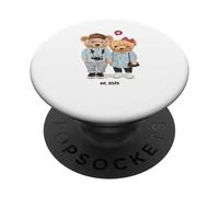 Innamorato dal 2025 coppia coppia relazione amore orso PopSockets PopGrip Adesivo
