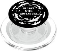 Innamorato dell'avventura Shark Circle Ocean Wildlife Explorer PopSockets PopGrip per MagSafe