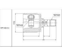 Innel Girevole Kit Giunti Honda Jazz GD 1.4 2002- / Destro Nuovo