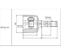 Innel Girevole Kit Giunti Kia Sportage 2.0 1994-1999 / Sinistra - Nuovo