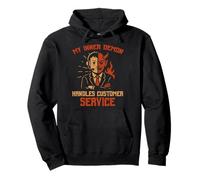 Inner Demon Handles Servizio Clienti Halloween Haunted Felpa con Cappuccio