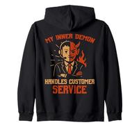 Inner Demon Handles Servizio Clienti Halloween Haunted Felpa con Cappuccio