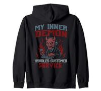 Inner Demon Handles Servizio Clienti Halloween Haunted Felpa con Cappuccio