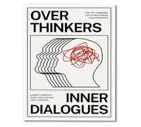 Inner Dialogues Canvas Poster Retro Over Thinkers Mental Health Decor Trendy Inspirational Print for Therapist Counselor Room(Unframed,12x18inch(30x45cm))