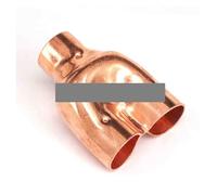 Inner Diameter 9.52mm 3/8" Copper End Feed Equal Y-type 3 Way Pipe Fitting Plumbing for water oil