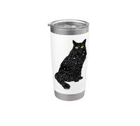 Inner Space Cat - Stelle divertenti e spazio Bicchiere termico in acciaio inox doppia parete