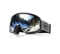 Innerking Occhiali da sci OTG SGS approvati, occhiali da neve Snowboard invernali anti nebbia per adulti, giovani, uomini donne - nero grigio 8%