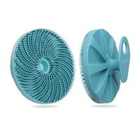 INNERNEED Spazzola esfoliante e massaggiante per il corpo in silicone per uso alimentare, strumento da bagno più igienico, per tutti i tipi di pelle, schiuma bene, lunga durata (verde scuro)