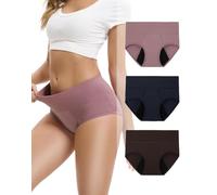 INNERSY Mutande Mestruali Donna Flusso Abbondante Intimo Bambù Pacco da 3 | Slip Ciclo Mestruale Vita Alta, Mutanda Assorbente Lavabili, Mutandine Post Parto, Culotte Impermeabile, A Prova di Perdite