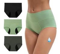 INNERSY Mutande Mestruali Donna Flusso Abbondante Intimo Bambù Pacco da 3 | Slip Ciclo Mestruale Vita Alta, Mutanda Assorbente Lavabili, Mutandine Post Parto, Culotte Impermeabile, A Prova di Perdite