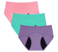 Innersy Mutande mestruali per ragazze, in cotone, a prova di perdite, confezione da 3 pezzi, 8-10 Jahre