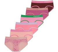 INNERSY Mutande per adolescenti e ragazze, in cotone, morbide mutandine per teen, confezione da 6, Serie Rosa, 12-14 Jahre