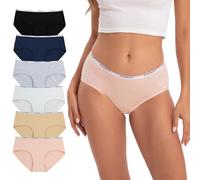 INNERSY Slip Cotone Donna Culotte Vita Media Intimo Sexy Mutandine Sportivo Pacco da 6 (L-EU 42, di Base)