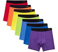 INNERSY Uomo Cotone Pantaloncini retrò 7 Confezione Arcobaleno colorato Elastico Biancheria Intima di Cotone per Una Settimana Grande 3D Mosca Pouch