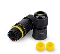 Innfeeltech 1 Pcs Waterproof Junction Box Outdoor Cable Connector, M20 Fast Connecting, 2 Pole per cavo da 5 a 8 mm, con 2 Pcs sostituibile spina in gomma