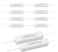 Innfeeltech 10 Pcs 10W 5% Tolleranza 470 ohm resistenza di cemento ceramico per il progetto e gli esperimenti di DIY