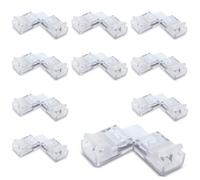 Innfeeltech 10 Pcs Strip Connector Wire Quick Connector per 10MM 2 Pin LED Light, doppia striscia laterale, tipo L
