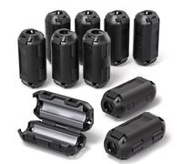 Innfeeltech 10 pezzi di anello di ferrite Core nero Clip-on Ferrite Core EMI Noise Suppressor Cable clip con diametro interno di 9 mm per cavi USB, audio e cavo di alimentazione video cavo