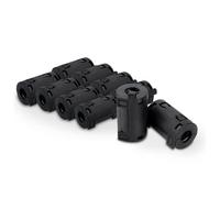 Innfeeltech 10 pezzi di anello di ferrite nero Clip-on Ferrite Core EMI Noise Suppressor Cable clip con diametro interno di 9 mm per cavi USB, tipo Wire-Wound