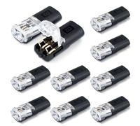 Innfeeltech 10 pezzi di connessione Ternimal, morsetto di connessione maschio-femmina tipo D2 LED, versione del filo non tagliente Connettori per cavi dritti per progetti fai-da-te