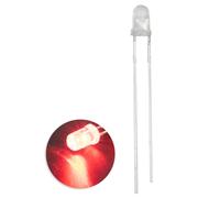 Innfeeltech 100pcs 3mm Lampadina Bianca Luce Rossa LED Diodi Luci DC 1.9V ~ 2.1V 20mA 3mm Elettronica di Emissione Componenti Diodi Luce LED