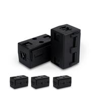 Innfeeltech 5 pezzi di anello di ferrite nero Clip-on Ferrite Core EMI Noise Suppressor Cable clip con diametro interno di 6,5 mm per cavi USB, tipo quadrato Enhanced