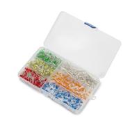 Innfeeltech 900pcs 3mm LED luci a diodi rossi (6 colori ciascuno 150pcs, rosso, giallo, blu, verde, arancione, bianco) DC 1.9V~3.4V 20mA 3mm LED diodi di emissione