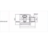 NTY NPW-HD-007 Kit giunti semiasse