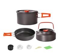 Inni Da Cucina Da Campeggio - 3 Pezzi Pentole E Padelle Da Campeggio | Design Manico Resistente Alla Bruciatura Set Di Bollitore Vassoio Antiaderente Per La Camera Da D