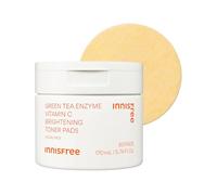 INNISFREE Tamponi toner illuminanti con enzimi di tè verde, vitamina C, esfolianti e radiosi, cuscinetti per il viso coreani per illuminare visibilmente, ridurre le macchie scure, 170 ml