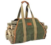 Inno Stage - Borsa porta legna in tela cerata, resistente, con manici, accessorio per il camino, porta legna da ardere, ideale per il campeggio, adatta anche per fieno, verde, 8541800414