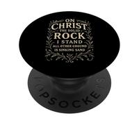 Inno - Su Cristo la roccia solida I Stand - Bibbia cristiana PopSockets PopGrip Adesivo