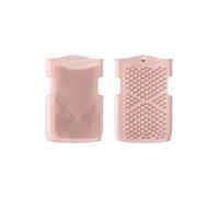 Innobaby Guanto da massaggio in silicone a doppia faccia per vasca da bagno e doccia e massaggiatore per cuoio capelluto/rosa