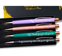 InnoBeta Set di 4 penne a sfera con scritta in inglese "Thank You" per cani sitter