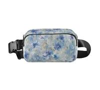 Innocent - Marsupio blu con fiori schiacciati, per donne e uomini, piccolo marsupio da viaggio con cinturino regolabile per viaggi, vacanze, corsa, Innocente Fiore Schiacciato Blu, Taglia unica