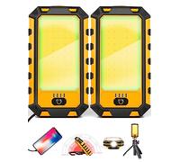 innofox Luce da lavoro magnetica ricaricabile a LED, 40 W, 1500 lumen, gancio per appendere, 4 modalità di illuminazione, illuminazione per cantiere per riparazione auto, campeggio, caccia e uragano