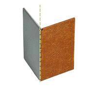 innogard 6017-001 - Connettore angolare esterno per bordo prato - Acciaio corten - Bordo letto, protezione anticorrosione, altezza 15 cm