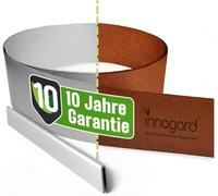 innogard Bordo per prato, in acciaio corten, lunghezza 5 m, altezza 20 cm, flessibile, spessore 1 mm, per aiuole da giardino