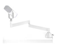 InnoGear Supporto per microfono a basso profilo per Fifine AM8 K669B Elgato Blue Yeti HyperX QuadCast AT2020 Shure SM58 SM7B, con adattatore da 3/8" a 5/8", bianco