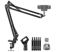 InnoGear Supporto per webcam, braccio sospeso a forbice per Logitech Webcam BRIO C920 C920S C922 C922x C925e C930 C930e, 1/4"-3/8" e 3/8"-5/8" vite per palla di neve Yeti blu Yeti Nano e altri microfoni