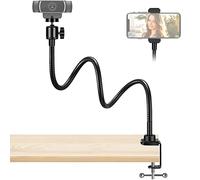 InnoGear - Supporto per webcam da 25 pollici, flessibile, supporto per telefono cellulare, supporto da scrivania a collo di cigno per Logitech Webcam BRIO C920 C920S C922 C922 C925e C930 C930e C615
