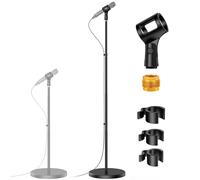 InnoGear Supporto telescopico per microfono, altezza regolabile da 55,9 cm a 172,7 cm, base per microfono a pavimento, per Blue Yeti, HyperX, QuadCast, SoloCast, Shure, SM58, Samson Q2U, Fifine K669B