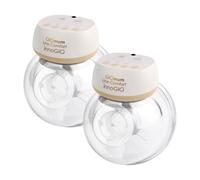 InnoGIO GIOmum Line Comfort - Estrattore di latte elettrico doppio - latte materno, 9 livelli, 2 modalità, funzione memoria, mani libere, display touch LED, senza BPA, spegnimento automatico,