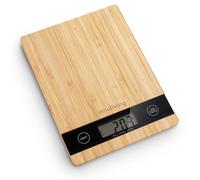 Innoliving Bilancia Digitale da Cucina in Bambu con Tagliere 2-in-1 e Design Elegante, Alta Precisione, Funzione Tara, Display LCD, Piattaforma Ampia (Rettangolare Piccola)