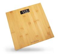 Innoliving Bilancia Digitale Pesapersona in Bambù, Design Naturale ed Elegante, Display LCD, Precisione Elevata fino a 180kg, Tecnologia Step-On, Spegnimento Automatico (INN-152)