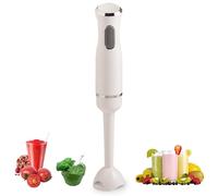 Innoliving Frullatore a Immersione, Potenza 400W, 2 Velocità con Tasto Turbo, Gambo Removibile, Lame in Acciaio INOX, Anello per Appendere, Potente e Versatile (Gambo in Plastica)