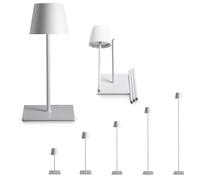 Innoliving INN-295W Lampada LED IP54 Modulare 5in1 a Piantana e da Tavolo Ricaricabile con Luce da Lettura e Soggiorno Senza Fili, Dimmerabile con Touch Control, Ricarica USBc, Design Moderno (Bianco)